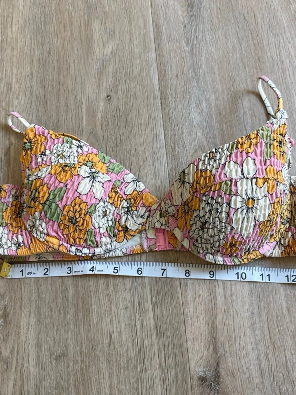 triangl swimwear Pink Yellow Floral Bikini Set Medium